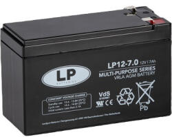 Landport 12V 7Ah LP12-7 zárt ólomsavas zselés akkumulátor (Landport-LP12-7)
