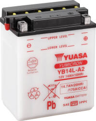 YUASA YB14L-A2 12V 14Ah sav nélküli száraz motor akkumulátor (Yuasa-YB14L-A2)