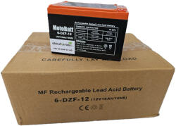 MotoBatt 6-DZM-12 12V 15Ah 6-DZF-12 csavaros ciklikus elektromos kerékpár akkumulátor (12V-15Ah-MotoBatt-6DZF12-Csavaros)