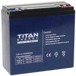 TitanEnergy 12V 22Ah TC22-12 6-DZM-20 csavaros ciklikus elektromos kerékpár akkumulátor (12V-22Ah-Titan-Energy-csavaros)