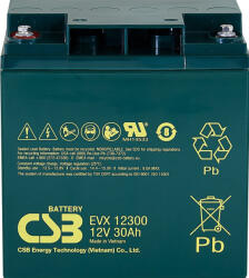 CSB-Battery EVX12300 12V 30Ah kerekesszék rokkantkocsi akkumulátor (CSB-EVX12300)