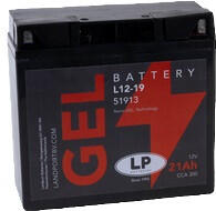 Landport GEL L12-19 12V 19Ah 300A G12-19 jobb+ gondozásmentes AGM (zselés) motor akkumulátor (Landport-51913)
