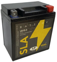 Landport SLA LB10-3 12V 10Ah 160A YB10-3 YB10L-A2 YB10L-B jobb+ gondozásmentes AGM (zselés) motor akkumulátor (Landport-51112)