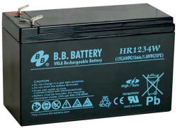 BB Battery B. B. Battery 12V 8, 5Ah HR1234W T2 Highrate / Longlife zárt ólomsavas zselés akkumulátor (BB-Battery-1234W-T2)