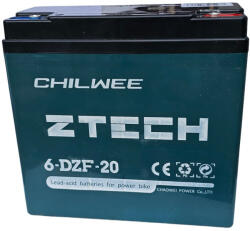 ZTECH 6-DZF-20 12V 20Ah CHILWEE 6-DZM-20 ciklikus elektromos kerékpár akkumulátor (12V-20Ah-ZTECH-6-DZF-20-CHILWEE)
