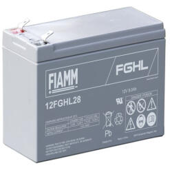 FIAMM 12V 7, 2Ah 12FGHL28 F2 Highrate / Longlife zárt ólomsavas zselés akkumulátor (Fiamm-12FGHL28)