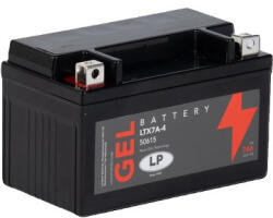 Landport SLA LTX7A-4 12V 7Ah 120A GTX7-A-4 bal+ gondozásmentes AGM (zselés) motor akkumulátor (Landport-50615-LTX7A-4)