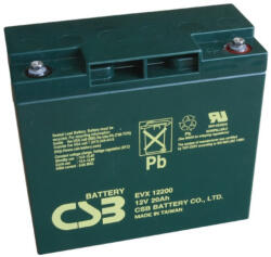 CSB-Battery 12V 20Ah EVX12200 6-DZM-20 csavaros ciklikus elektromos kerékpár akkumulátor (12V-20Ah-CSB-EVX12200-csavaros)