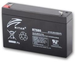 Ritar 6V 8Ah RT680 zárt ólomsavas zselés akkumulátor (Ritar-RT680)