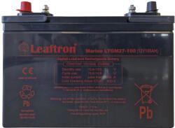 Leaftron LTGM27-100 12V 100Ah 800A csónak hajó akkumulátor (Leaftron-LTGM27-100)