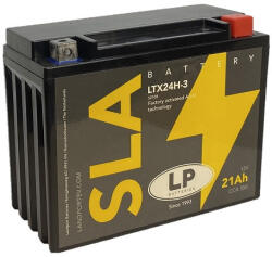 Landport SLA LTX24H-3 12V 21Ah 350A YTX24H-3 jobb+ gondozásmentes AGM (zselés) motor akkumulátor (Landport-32108)