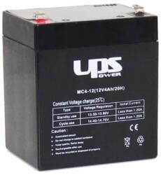 UPS Power 12V 4Ah MC4-12 zárt ólomsavas zselés akkumulátor (UPS-Power-MC4-12)