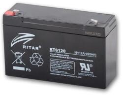 Ritar 6V 12Ah RT6120 zárt ólomsavas zselés akkumulátor (Ritar-RT6120)