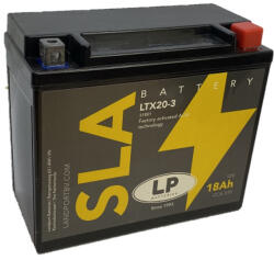Landport SLA LTX20-3 12V 18Ah 310A YTX20-3 YTX20L-BS jobb+ gondozásmentes AGM (zselés) motor akkumulátor (Landport-51801)