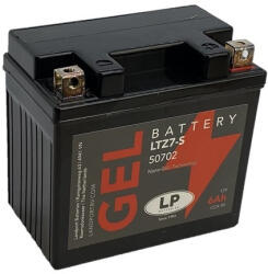 Landport GEL LTZ7S 12V 6Ah 130A YTZ7S jobb+ gondozásmentes AGM (zselés) motor akkumulátor (Landport-YTZ7-S-50702)