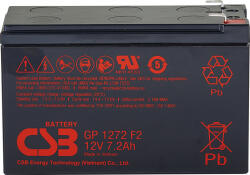 CSB-Battery 12V 7Ah GP1272 35W F2 Highrate zárt ólomsavas zselés akkumulátor (CSB-GP-1272-F2-35W)