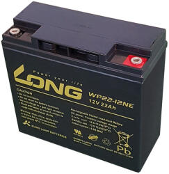 Long 12V 22Ah WP22-12NE 6-DZM-20 csavaros ciklikus elektromos kerékpár akkumulátor (12V-22Ah-Long-WP22-12NE-csavaros)