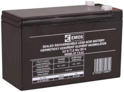 EMOS 12V 7, 2Ah F1 B9654 zárt ólomsavas zselés akkumulátor (EMOS-B9654)