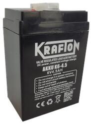 KRAFTON 6V 4, 5Ah K6-4.5 zárt ólomsavas zselés akkumulátor (Krafton-K6-4-5)