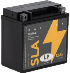 Landport SLA LTX14-3 12V 12Ah 200A YTX14-3 YTX14L-BS jobb+ gondozásmentes AGM (zselés) motor akkumulátor (Landport-51205)