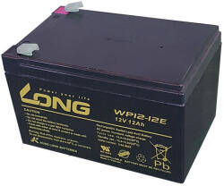 Long 12V 12Ah WP12-12E 6-DZM-12 csúszósarus ciklikus elektromos kerékpár akkumulátor (12V-12Ah-Long-WP12-12E-csuszosarus)