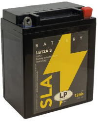 Landport SLA LB12A-3 12V 12Ah 165A YB12A-3 jobb+ gondozásmentes AGM (zselés) motor akkumulátor (Landport-51213)