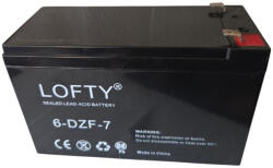Lofty 12V 7Ah 6-DZF-7 sarus ciklikus elektromos kerékpár akkumulátor (12V-7Ah-LOFTY-6DZF7)