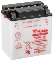 YUASA YB10L-A2 12V 11Ah sav nélküli száraz motor akkumulátor (YUASA-YB10L-A2)
