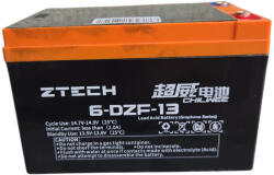 ZTECH 12V 13Ah 6-DZF-13 Grafén csavaros ciklikus elektromos kerékpár akkumulátor (12V-13Ah-CHILWEE-6DZF13)