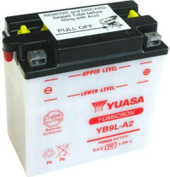 YUASA YB9L-A2 12V 9Ah sav nélküli száraz motor akkumulátor (Yuasa-YB9L-A2)