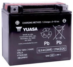 YUASA YTX20-BS 12V 18Ah 270A motor akkumulátor (Yuasa-YTX20-BS)