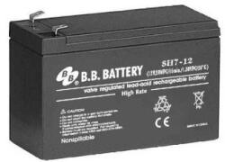 BB Battery B. B. Battery 12V 7Ah SH7-12 T2 Highrate zárt ólomsavas zselés akkumulátor (BB-Battery-SH7-12-T2)