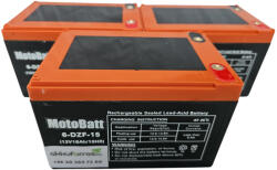 MotoBatt 6-DZM-12 36V 18Ah 6-DZF-12 csavaros ciklikus elektromos kerékpár akkumulátor (36V-18Ah-MotoBatt-6DZF15-Csavaros)