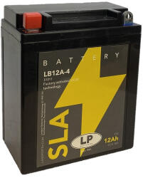 Landport SLA LB12A-4 12V 12Ah 165A YB12A-4 YB12A-4 bal+ gondozásmentes AGM (zselés) motor akkumulátor (Landport-51211)