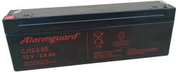 Alarmguard 12V 2, 6Ah CJ12-2.6S zárt ólomsavas zselés akkumulátor (Alarmguard-CJ12-2-6S)
