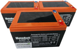 MotoBatt 6-DZM-12 36V 15Ah 6-DZF-12 csavaros ciklikus elektromos kerékpár akkumulátor (36V-15Ah-MotoBatt-Csavaros)