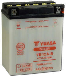 YUASA YB12A-B 12V 12Ah sav nélküli száraz motor akkumulátor (Yuasa-YB12A-B)