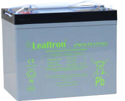 Leaftron LTG12-75 12V 75Ah Highrate/Longlife gél kerekesszék rokkantkocsi akkumulátor (Leaftron-LTG12-75)
