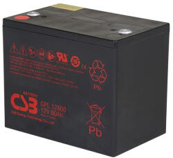 CSB-Battery 12V 80, 8Ah GPL12800 Longlife zárt ólomsavas zselés akkumulátor (CSB-GPL12800)