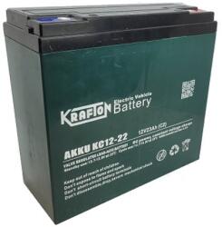 KRAFTON 12V 23Ah KC12-22 6-DZM-20 csavaros ciklikus elektromos kerékpár akkumulátor (12V-23Ah-Krafton-KC12-22)
