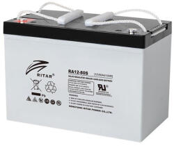 Ritar 12V 80Ah RA12-80S Longlife zárt ólomsavas zselés akkumulátor (Ritar-RA12-80S)