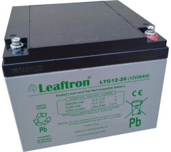 Leaftron LTG12-26 12V 26Ah Highrate/Longlife gél kerekesszék rokkantkocsi akkumulátor (Leaftron-LTG12-26)