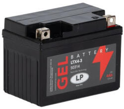 Landport GEL LTX4-3 12V 4Ah 60A GTX4-3 50314 jobb+ gondozásmentes AGM (zselés) motor akkumulátor (Landport-LTX4-3)