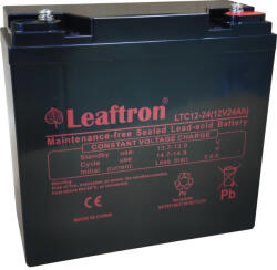 Leaftron 12V 24Ah LTC12-24 6-DZM-20 csavaros ciklikus elektromos kerékpár akkumulátor (12V-24Ah-Leaftron-LTC12-24)