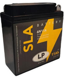 Landport SLA 6N11A 6V 11Ah 100A gondozásmentes AGM (zselés) motor akkumulátor (Landport-01199)