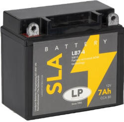 Landport SLA LB7-4 12V 7Ah 80A YB7-4 YB7-A bal+ gondozásmentes AGM (zselés) motor akkumulátor (Landport-50813-YB7-4)