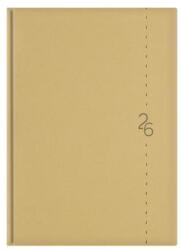 TopTimer Határidőnapló 2026 napi A/5 TOPTIMER Linea L021 fehér lapos bézs (26T021L-007)