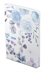 TopTimer Határidőnapló 2026 B/6 heti TOPTIMER Joy flexi F012 kék rózsa (26T012F-005)