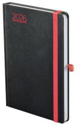TopTimer Határidőnapló 2026 A/5 heti TOPTIMER Nero N015 fekete-piros (26T015N-002)