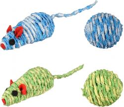 Flamingo kötél labda + egér macskajáték 1 db - csui